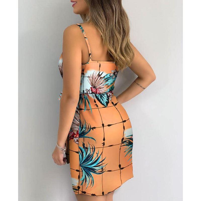 Vestido Feminino Vanda Estampado Alcinha Amarração Verão