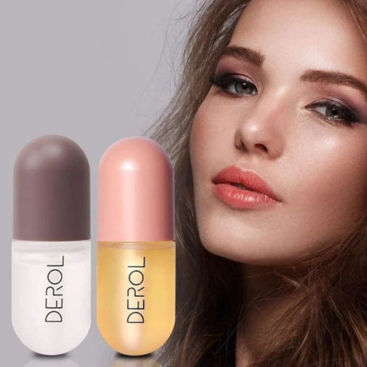 DEROL Lip Plumper Aumento Labial Volume instantâneo- kit dia e noite