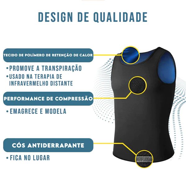 Regata Masculina Modeladora de Compressão - Efeito Sauna »