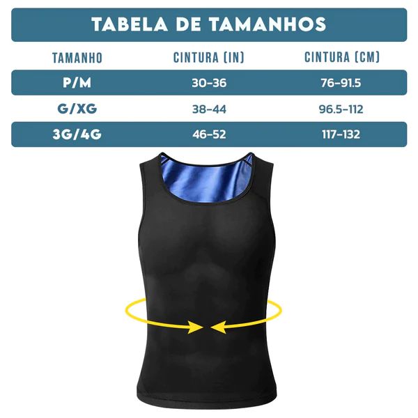 Regata Masculina Modeladora de Compressão - Efeito Sauna »