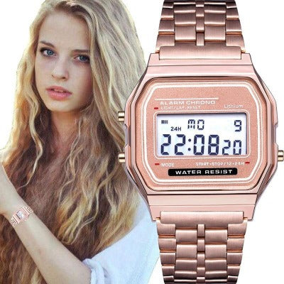 Reloj Digital Unisex Retro Vintage Acero