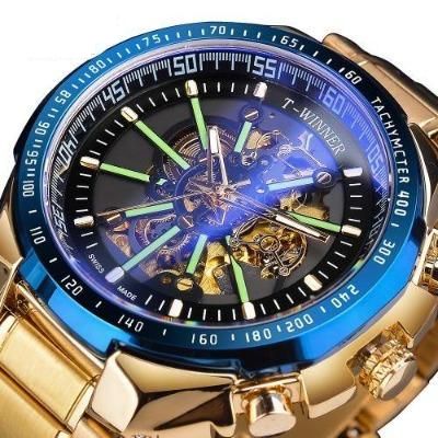 Reloj Winner Golden Blue Light