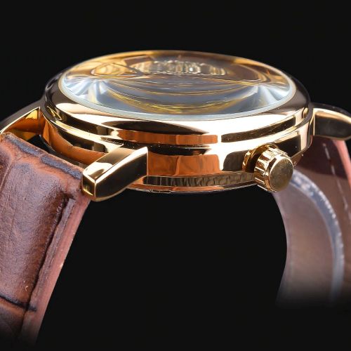 Reloj de fondo transparente casual de lujo Winner 
