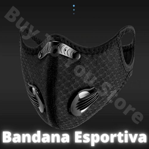 Bandana Esportiva com Válvulas e Filtro de Ar